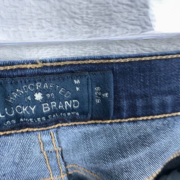 Lucky Brand Skinny Jeans Womens Size 6/28 Handcrafted Mid Rise Dark Wash Blue - Picture 7 of 13